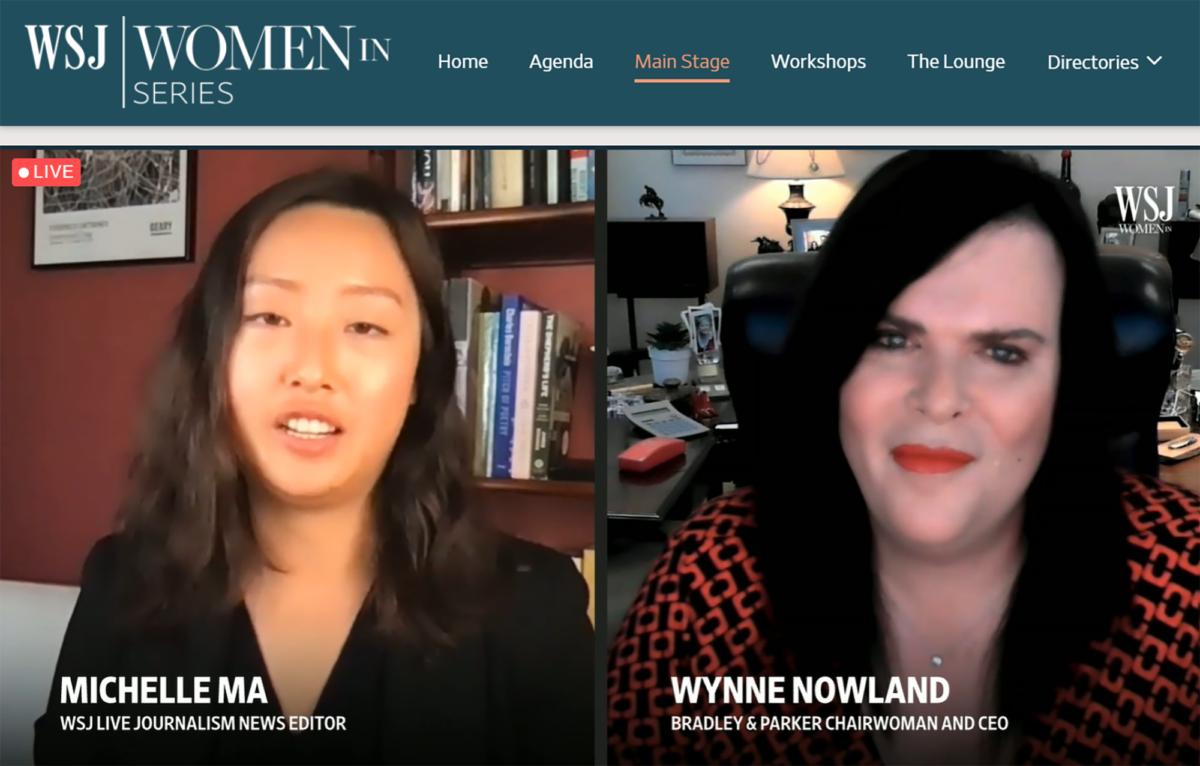 CEO Wynne Nowland Speaks on The Wall Street Journal’s “Women In” Panel