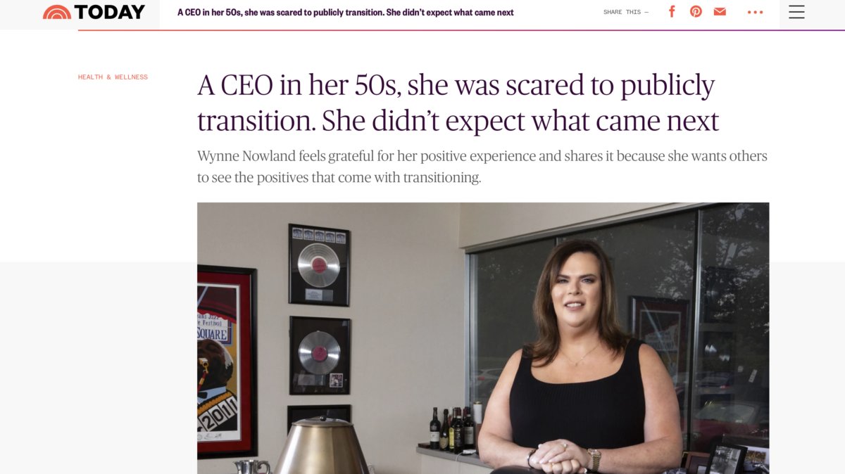 A CEO in her 50s, She Was Scared to Publicly Transition. She Didn’t Expect What Came Next