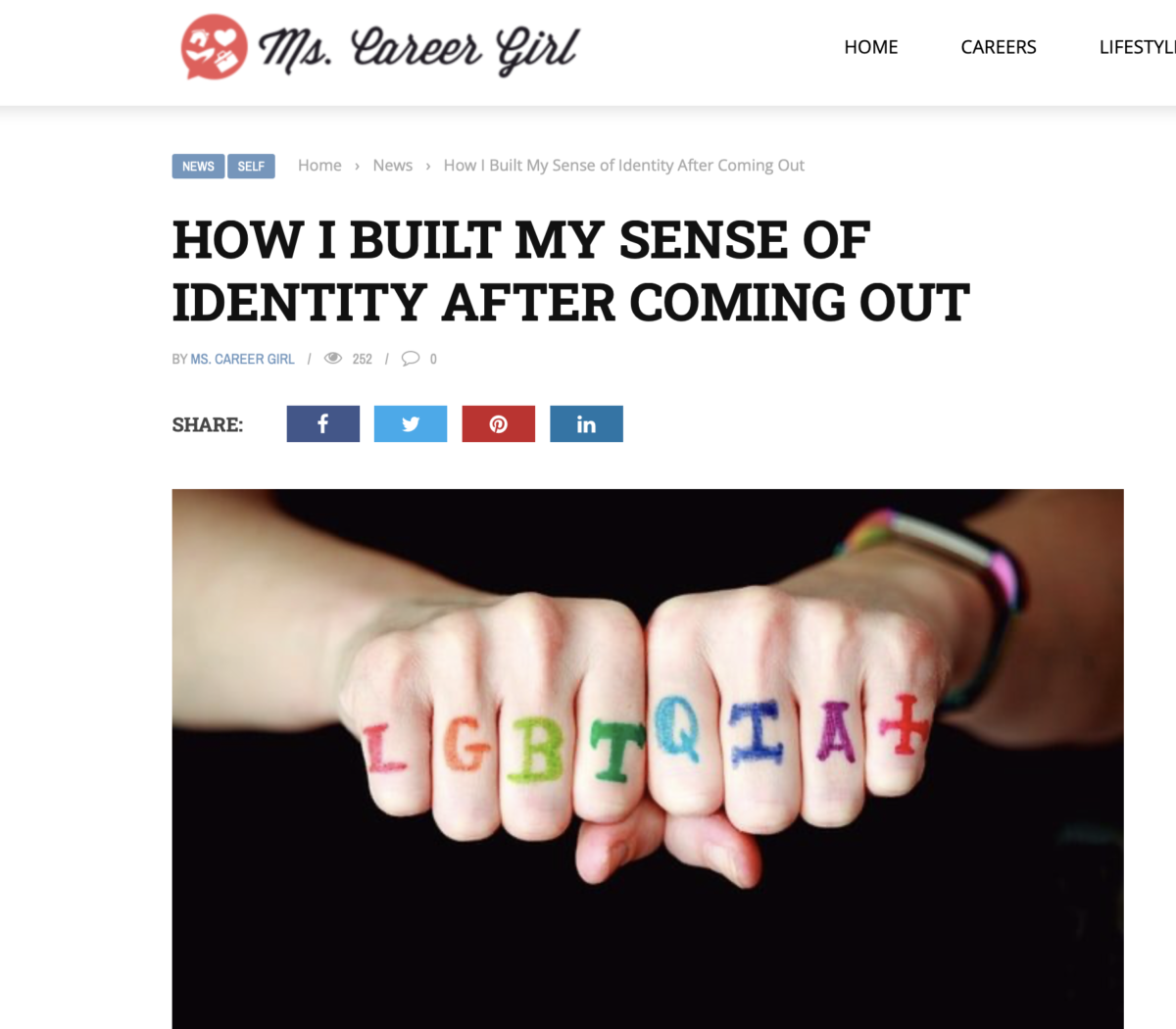HOW I BUILT MY SENSE OF IDENTITY AFTER COMING OUT