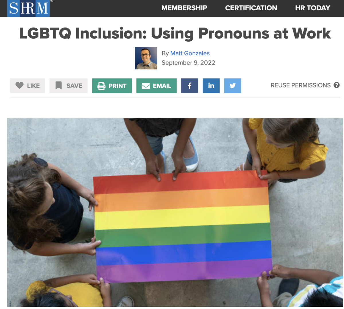 LGBTQ Inclusion: Using Pronouns at Work
