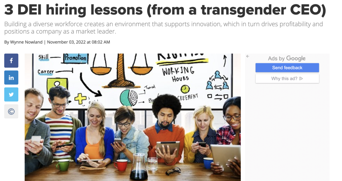 3 DEI Hiring Lessons (from a transgender CEO)